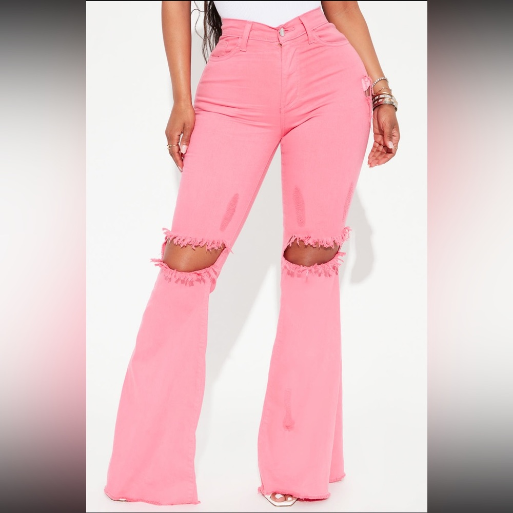 Summer Love Ripped Flare Jeans